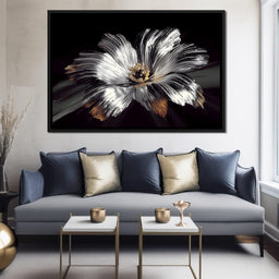 Silver Harvest Petals Radiance - NicheCanvas