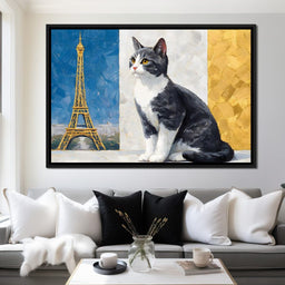 Feline Enchantment in Paris - NicheCanvas