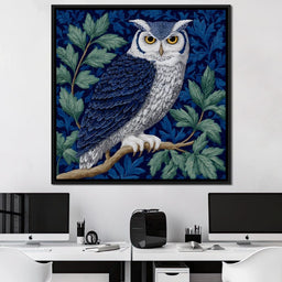 Majestic Owl Among Leaves - NicheCanvas