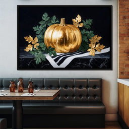 Golden Pumpkin Elegance - NicheCanvas
