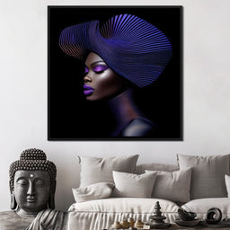 Grace in Violet and Blue - TooplesArt - NicheCanvas