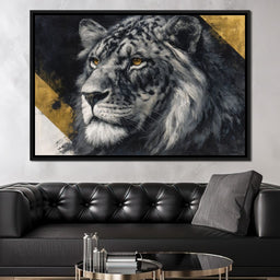 Golden Eyed Lion King - NicheCanvas