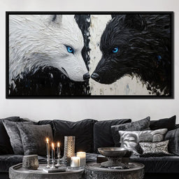 Duality of Wolf Spirits - NicheCanvas