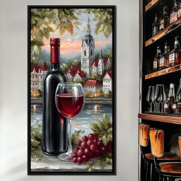 Wine Reflections by the Lake - NicheCanvas