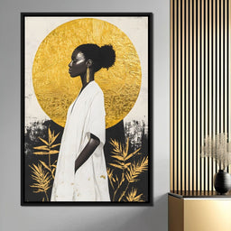 Golden Halo Afrocentric Poise - NicheCanvas