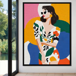 Retro Chic Diva Color Pop Portrait - NicheCanvas