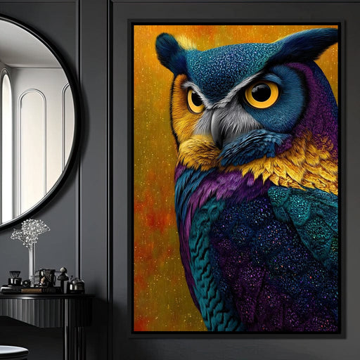 Radiant Nocturnal Guardian Owl Canvas Print