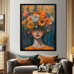 Blossoming Silence Dripping Gold - NicheCanvas