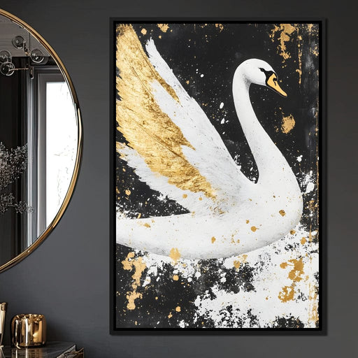 Elegant Graceful Swan Radiance Canvas Print