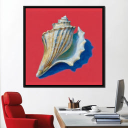 Seashell Symphony on Crimson - NicheCanvas