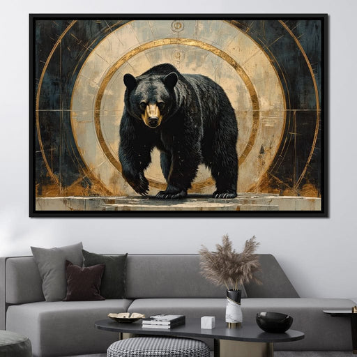 Majestic Bear Golden Portal Canvas Print