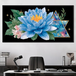 Celestial Lotus Galaxy Radiance - NicheCanvas