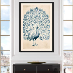 Royal Crest Of The Indigo Plumage - NicheCanvas