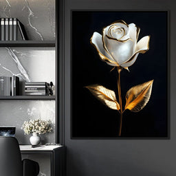 Golden Elegance Blossom - NicheCanvas