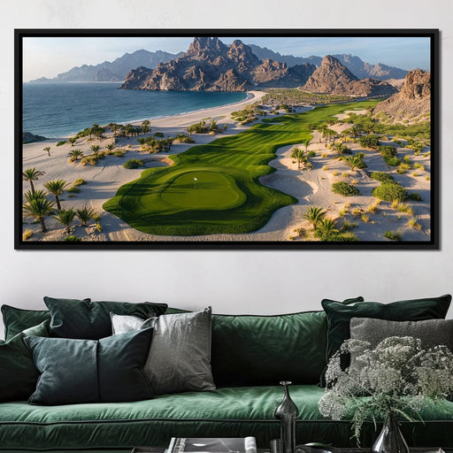 Serenity Greens by the Sea Canvas Print