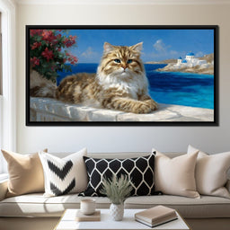 Mediterranean Feline Daydream - NicheCanvas