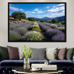 Lavender Fields Mountain Sky - NicheCanvas