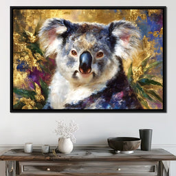 Golden Koala Portrait Glow - Neal Hackett - NicheCanvas