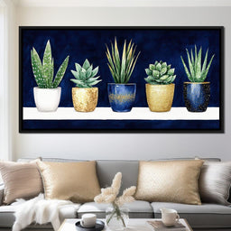 Pots of Verdant Harmony - NicheCanvas