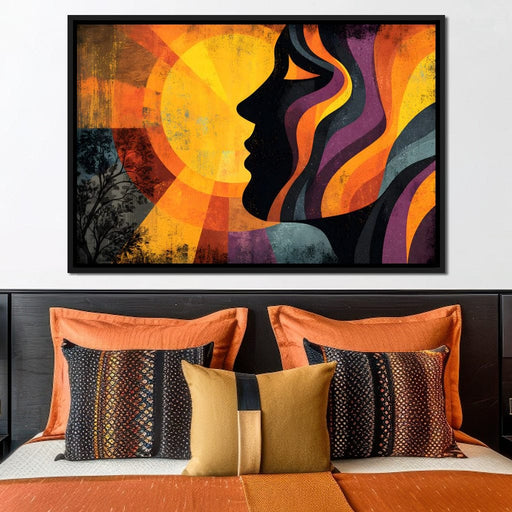 Radiant Solstice Silhouette Canvas Print