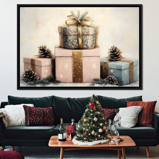 Snowflake Gift Box Jubilee Canvas Print