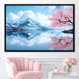 Tranquil Blossom Reflection - NicheCanvas