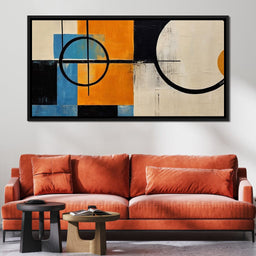 Geometric Orbit Mid Century Clash - NicheCanvas