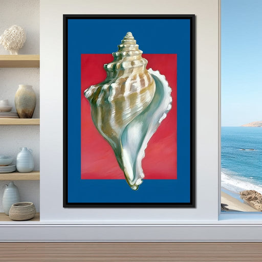 Seashell Spiral Elegance Canvas Print