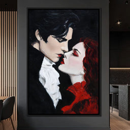 Nocturnal Lovers Vampire Kiss - NicheCanvas