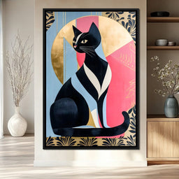 Feline Reverie Golden Dawn - NicheCanvas