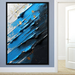 Sapphire Currents Goldleaf Flow - NicheCanvas