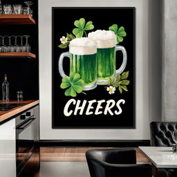Lucky Clover Beer Cheers - NicheCanvas