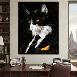 The Calculated Intent of the Feline Mogul - NicheCanvas