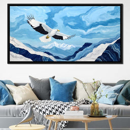 Majestic Eagle Soaring Over Peaks - NicheCanvas