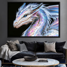 Radiant Scales of the Glacial Guardian - NicheCanvas