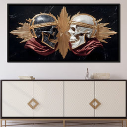 Royal Duality Marble Skull Gold - NicheCanvas