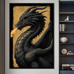 Golden Firebreath Dragon King - NicheCanvas