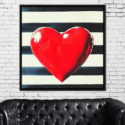 Heart Stripes - NicheCanvas