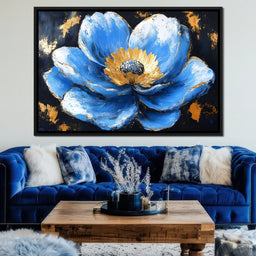 Blue Petals Celestial Bloom - NicheCanvas