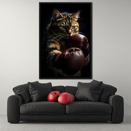 Cat Pugilist - NicheCanvas