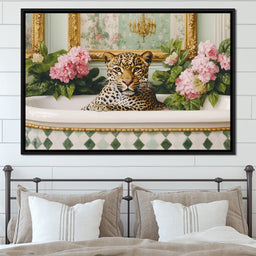 Leopard Luxe Floral Bathing - NicheCanvas