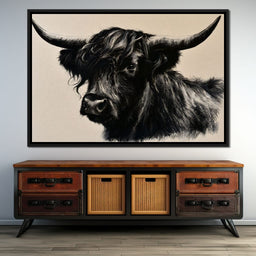 Solitary Guardian of the Highland Plains - NicheCanvas