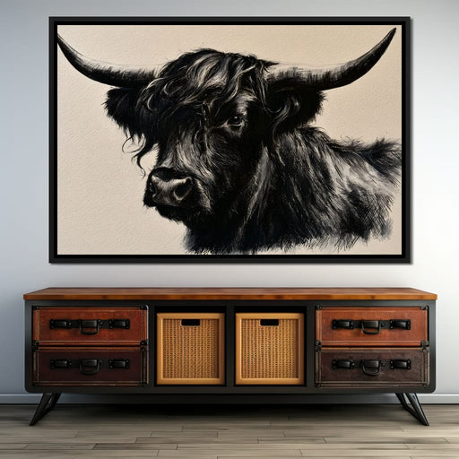 Solitary Guardian of the Highland Plains Canvas Print