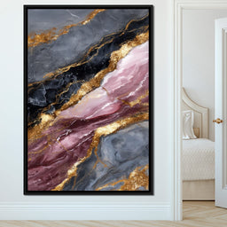 Gilded Marble Rose Current - NicheCanvas