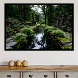 Forest Spring Stone Ruins - NicheCanvas