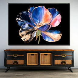 Gilded Petals Dancing Through Midnight - NicheCanvas