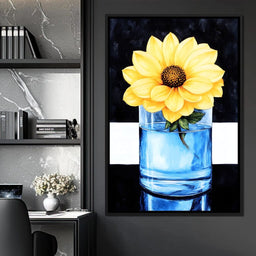 Golden Petal Reflection - NicheCanvas