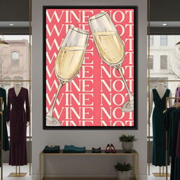 Champagne Toast Wine Not Moments - NicheCanvas