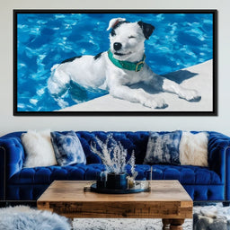 Sunny Poolside Companion - NicheCanvas