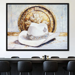 Maple Leaf Cowbow Hat Elegance - NicheCanvas